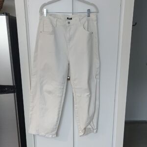 High Rise Cream Jeans